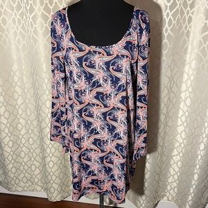 Charlotte Russe Size M Zip-Up Long Sleeve Dress with Cutouts in Back